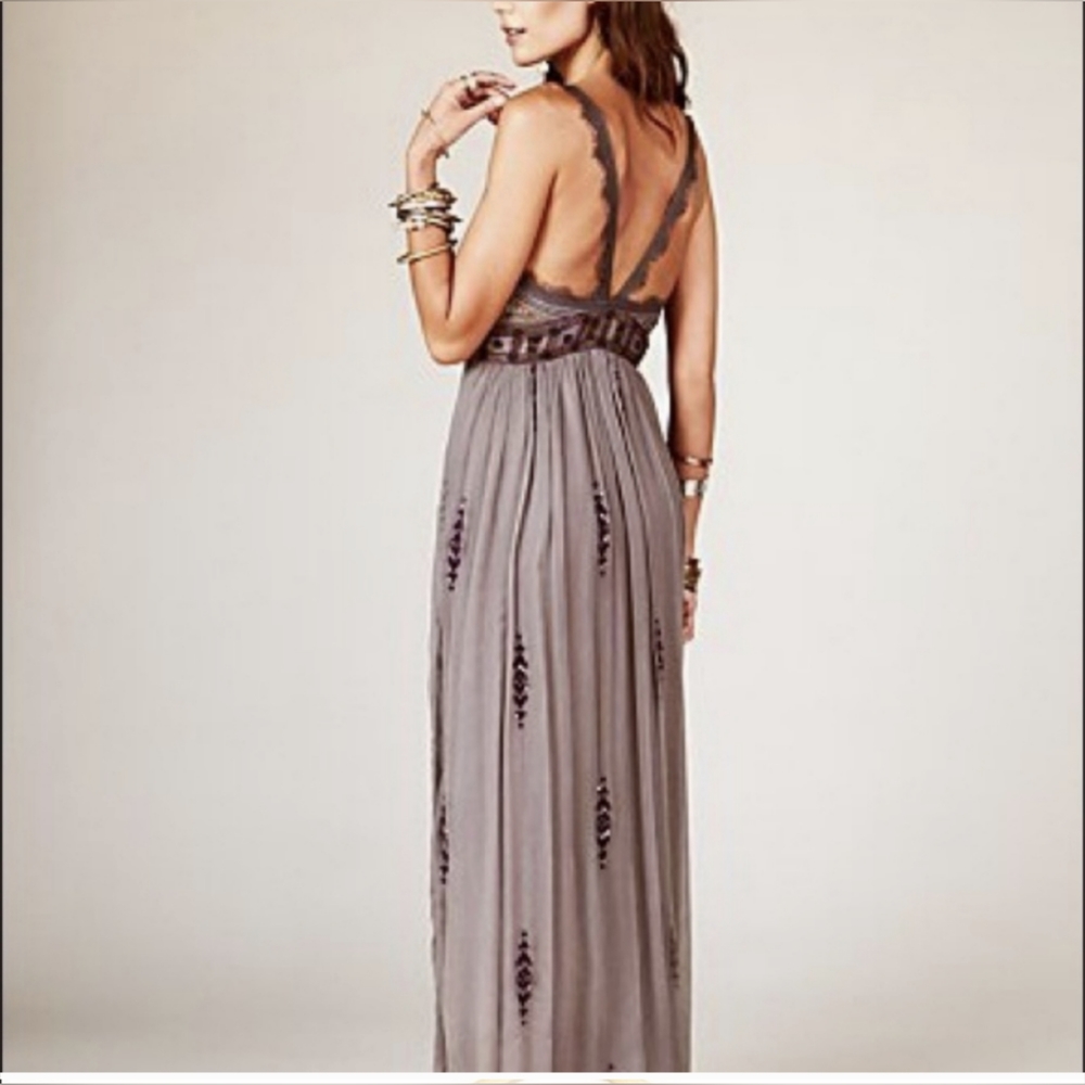 FREE PEOPLE Artemis Grecian Maxi Dress Size 2 - Picture 5 of 11